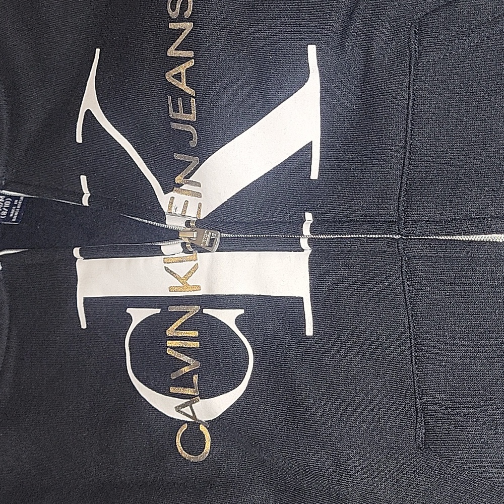 Calvin Klein Kids Black Zip-Up Hoodie - Picture 2 of 3